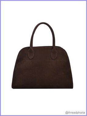 Suede PU Leather Tote Bag Top Handle Shoulder Handbag Removable Strap
